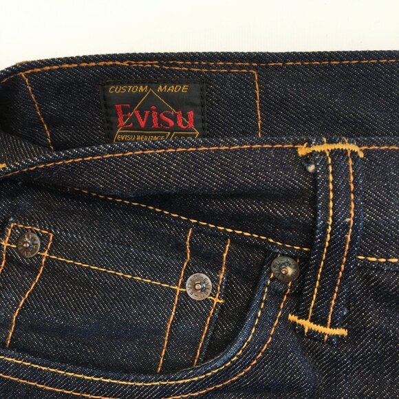 Evisu Lot 0001 Baggy Fit Button Fly Selvedge Jeans 30 - Picture 7 of 14